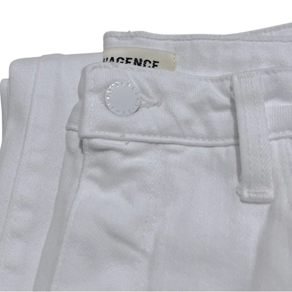 NEW L'Agence Women's Clayton Jeans Blanc White Wide Leg High Rise Cotton - Picture 12 of 14